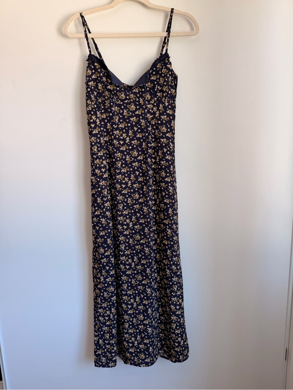 Blu Pepper Navy Maxi Dress with Yellow Floral Print